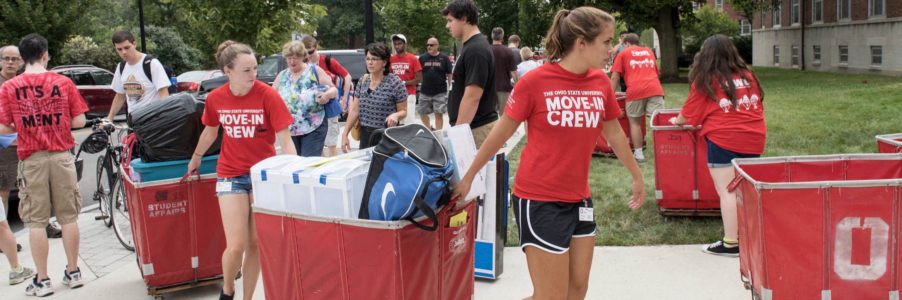 Move-in day for fall 2017 at Ohio State University